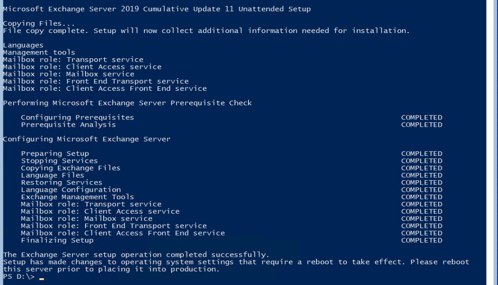 Powershell guide installing exchange 2019 on server core mpecs inc 